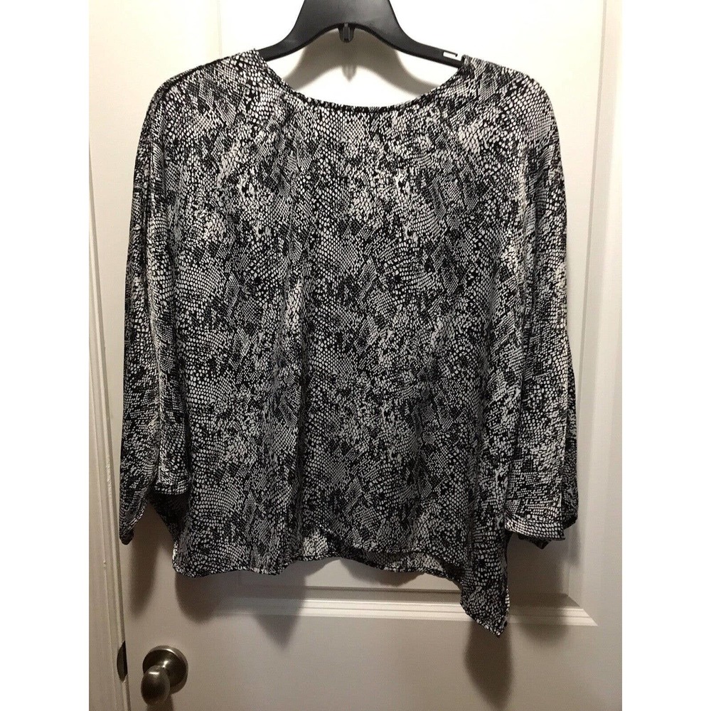 Worthington Python Animal Print Dress Shirt, 2X, Dolman Sleeve